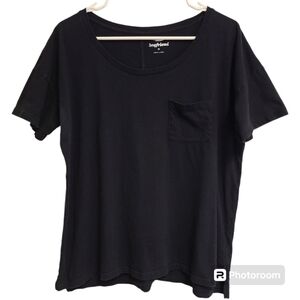 Solid black t-shirt medium boyfriend tee medium black plain black t-shirt medium